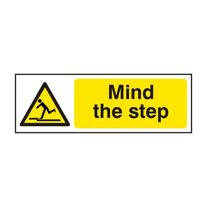 MIND THE STEP SAV 300MM X 100MM - White/Yellow MIND THE STEP SAV 300MM X 100MM - White/Yellow