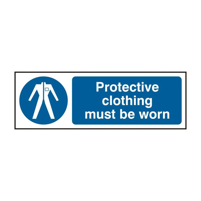 PROTECTIVE CLOTHING RPVC 300MM X 100MM - White/Blue