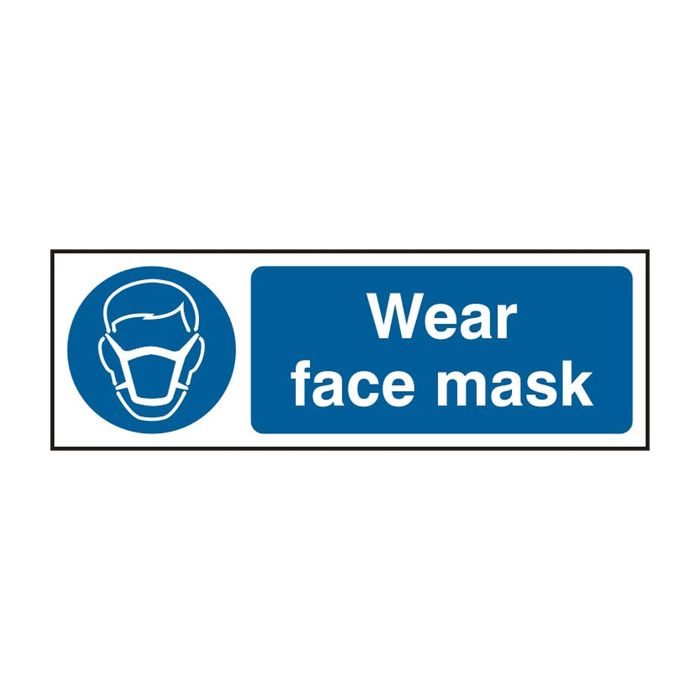 WEAR FACE MASK SAV 300MM X 100MM - White/Blue WEAR FACE MASK SAV 300MM X 100MM - White/Blue