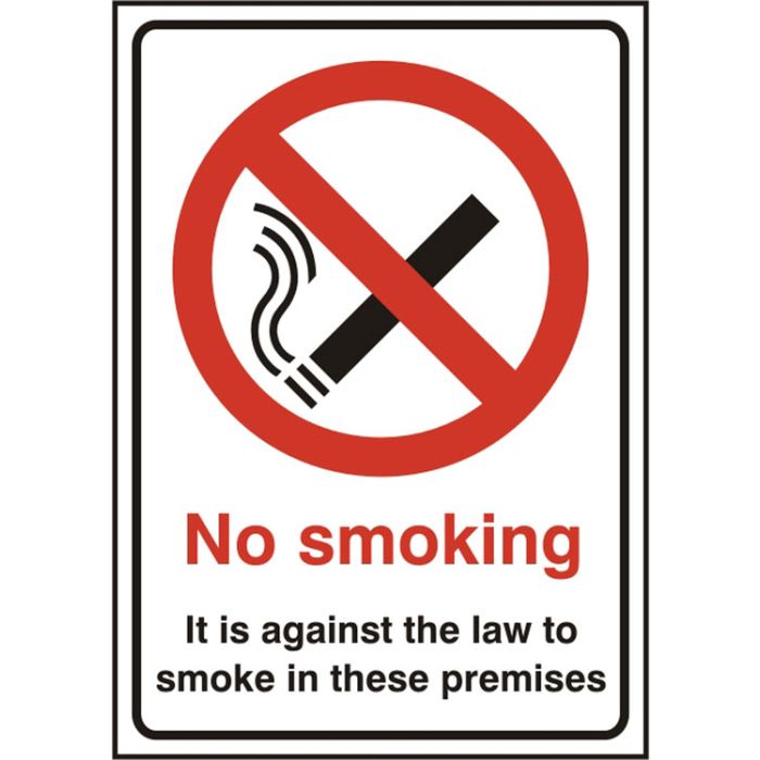 NO SMOKING RPVC 148MM X 210MM - White