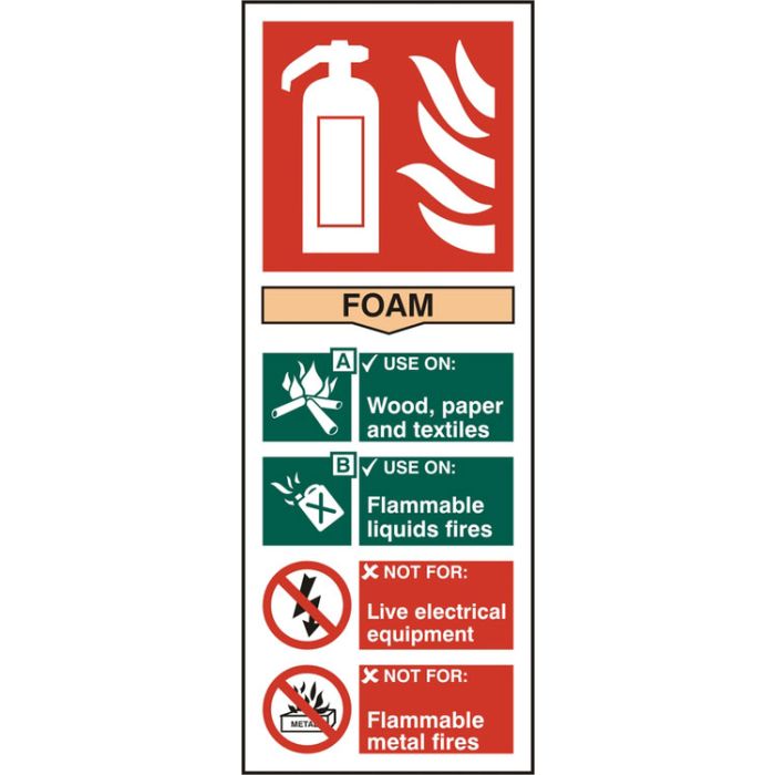 FIRE EXTINGUISHER FOAM SAV 82MM X 202MM - White FIRE EXTINGUISHER FOAM SAV 82MM X 202MM - White