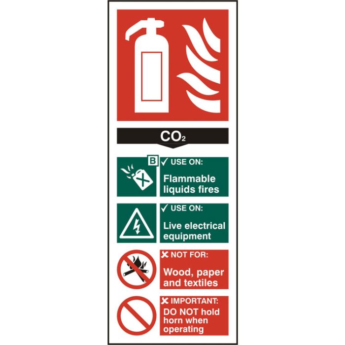 FIRE EXTINGUISHER CO2 RPVC 82MM X 202MM - White FIRE EXTINGUISHER CO2 RPVC 82MM X 202MM - White