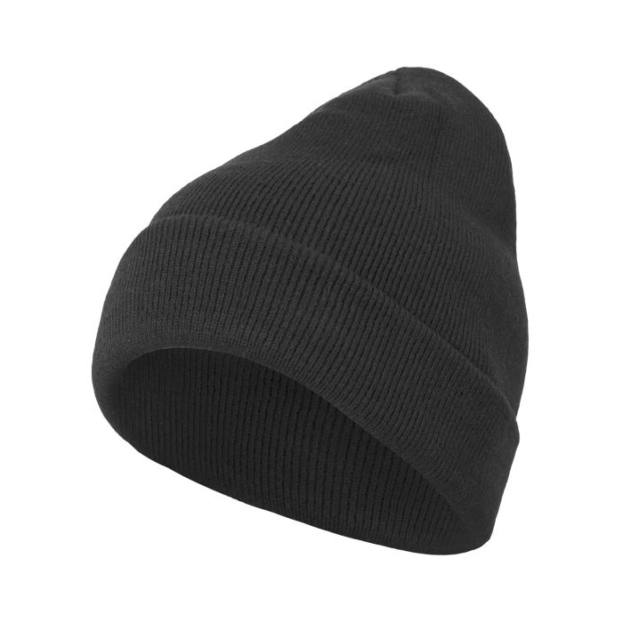 Heavy knit beanie - Black - One size