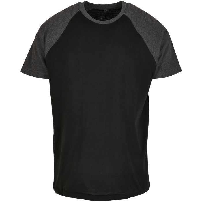 Raglan contrast tee - Black/Charcoal* - S Raglan contrast tee - Black/Charcoal* - S
