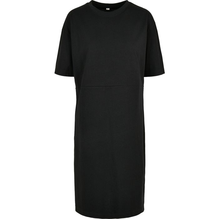 Women's organic oversizes slit tee dress - Black - XS Women's organic oversizes slit tee dress - Black - XS