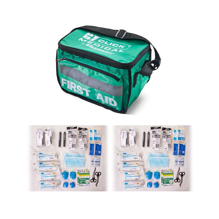 PACT(PUBLIC ACCESS TRAUMA KIT) - LARGE IN FIRST AID HAVERSACK - Green