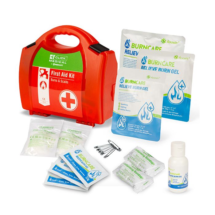 CLICK MEDICAL FIRST AID BURNS KIT - Red