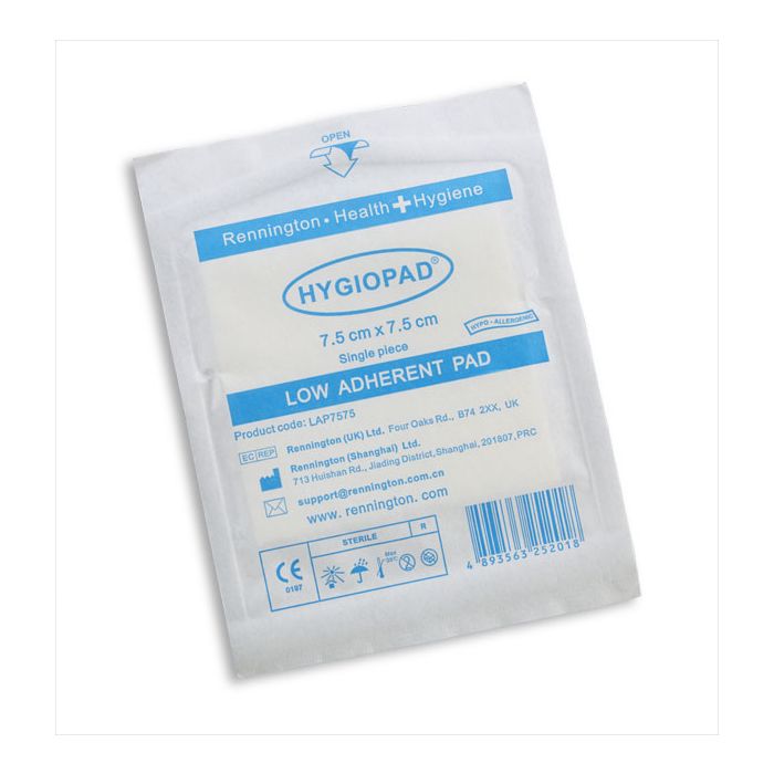 CLICK MEDICAL LOW ADHERENT DRESSING 7.5x7.5cm - White CLICK MEDICAL LOW ADHERENT DRESSING 7.5x7.5cm - White