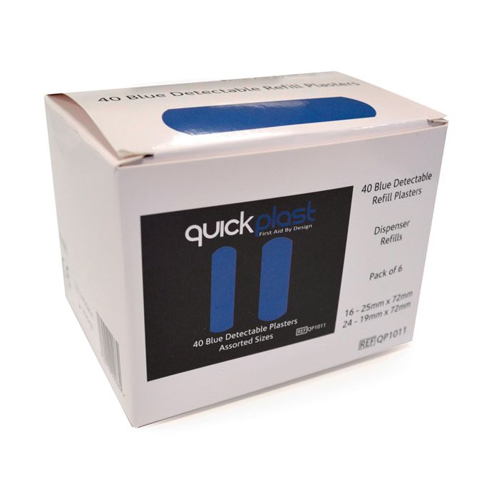 CLICK MEDICAL QUICKPLAST BLUE DETECTABLE PLASTERS - Blue CLICK MEDICAL QUICKPLAST BLUE DETECTABLE PLASTERS - Blue