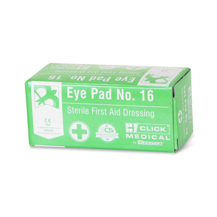 CLICK MEDICAL EYEPAD NO 16 BOXED - White