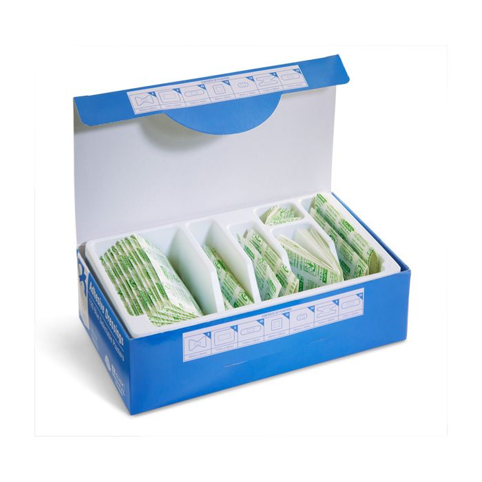 CLICK MEDICAL BLUE DETECTABLE PLASTERS ASSORTED - Blue