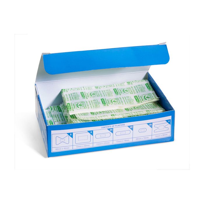 CLICK MEDICAL PLASTERS BLUE METAL DETECTABLE ASSORTED - Blue