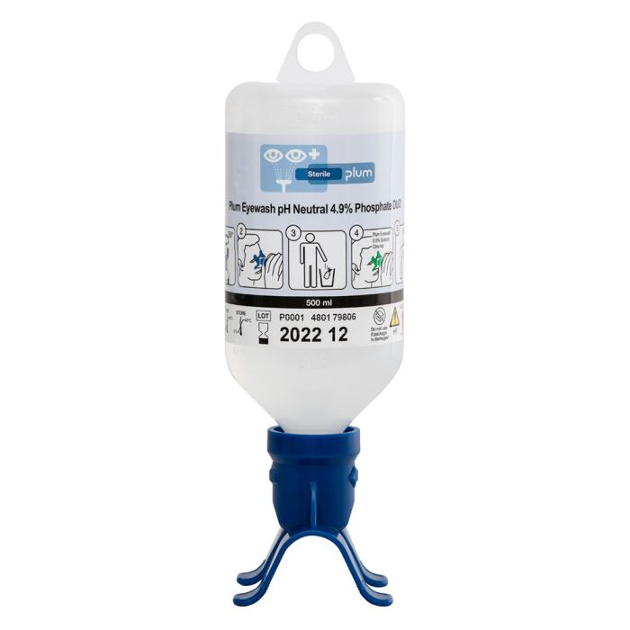 PLUM EYEWASH 500ML pH N 4.9 PERCENT PHOSPHATE DUO - Blue PLUM EYEWASH 500ML pH N 4.9 PERCENT PHOSPHATE DUO - Blue