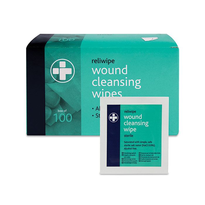 RELIWIPE MOIST SALINE CLEANSING WIPES STERILE - White