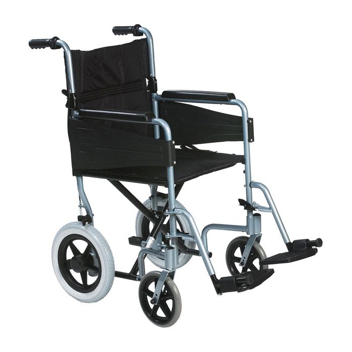 CLICK MEDICAL LIGHTWEIGHT TRANSIT WHEELCHAIR - Chrome CLICK MEDICAL LIGHTWEIGHT TRANSIT WHEELCHAIR - Chrome