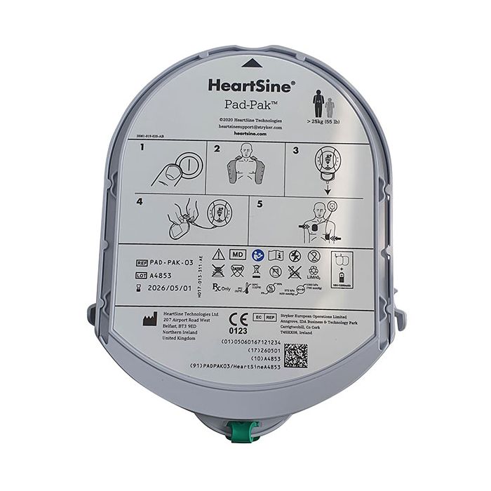 HEARTSINE ADULT PAD PAK - Grey