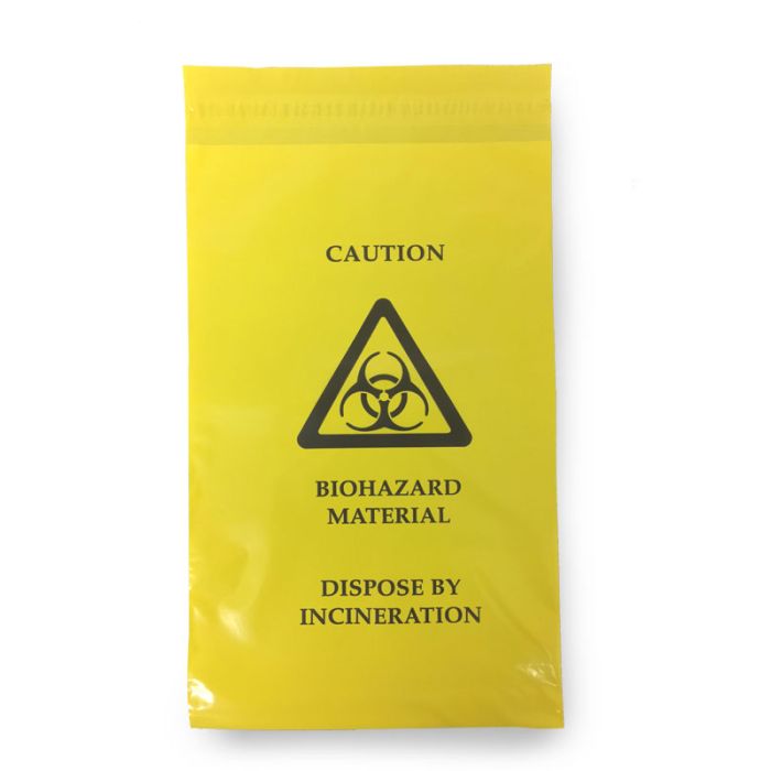 SELF SEAL WASTE BAG 205 x 305mm - Yellow SELF SEAL WASTE BAG 205 x 305mm - Yellow
