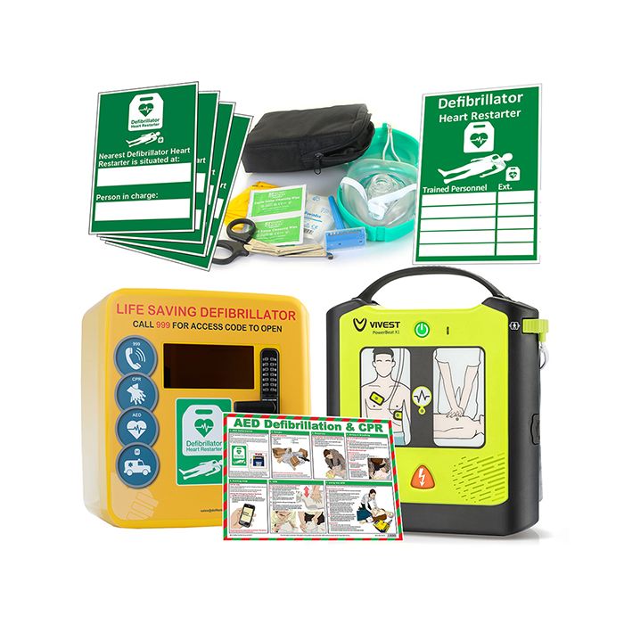 VIVEST POWER BEAT SEMI-AUTO DEFIB OUTDOOR CABINET PACKAGE - Green