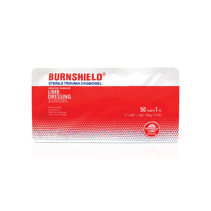BURNSHIELD STERILE TRAUMA HYDROGEL LIMB DRESSING - White/Red