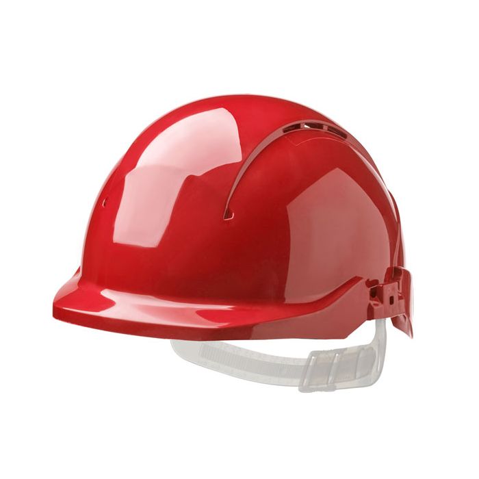 CONCEPT REDUCED PEAK VENTED SAFETY HELMET RED - Red