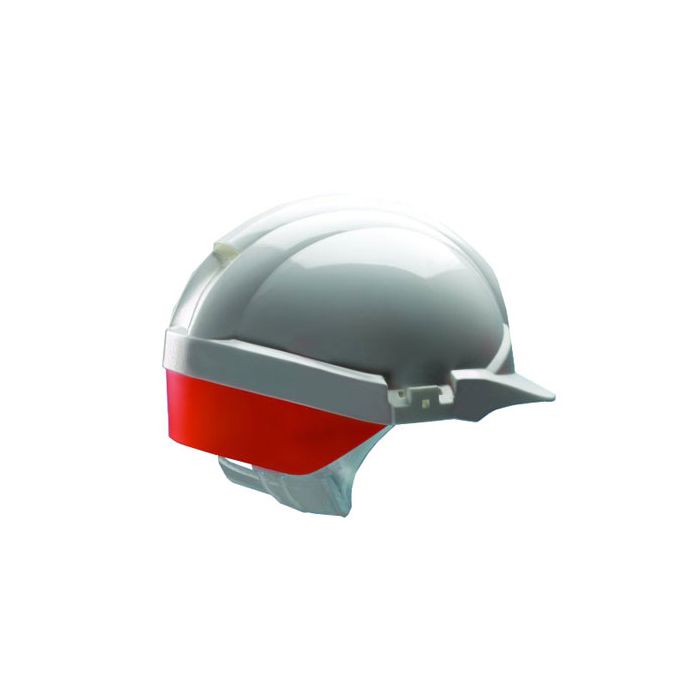 REFLEX SAFETY HELMET WHITE C/W ORANGE REAR FLASH - White