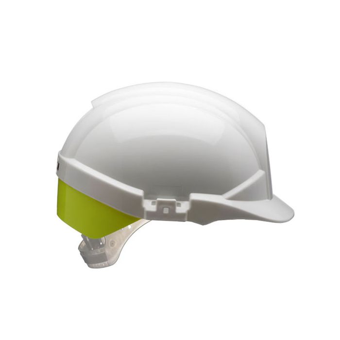 REFLEX SAFETY HELMET WHITE C/W YELLOW REAR FLASH - White