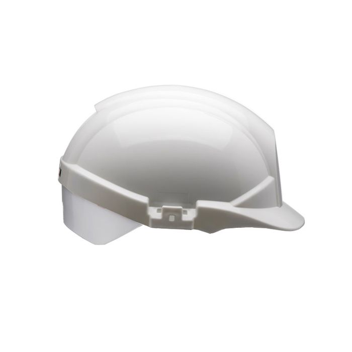 REFLEX WHITE SLIP RATCHET HELMET WITH SILVER FLASH - White
