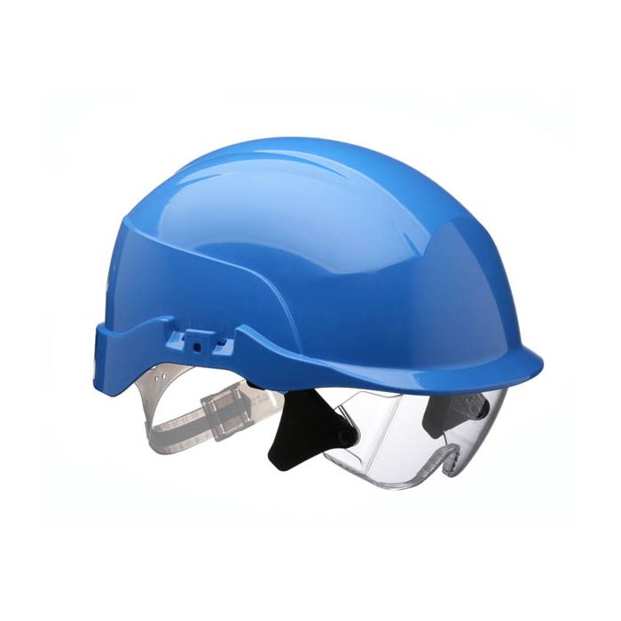 SPECTRUM BLUE HELMET C/W EYE SHIELD (S20BR) - Blue