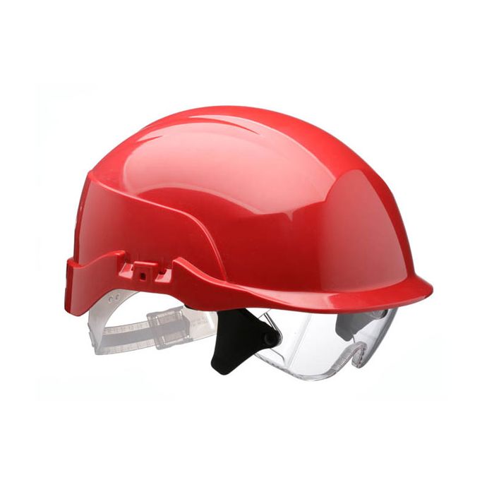 SPECTRUM RED HELMET C/W EYE SHIELD (S20RR) - Red