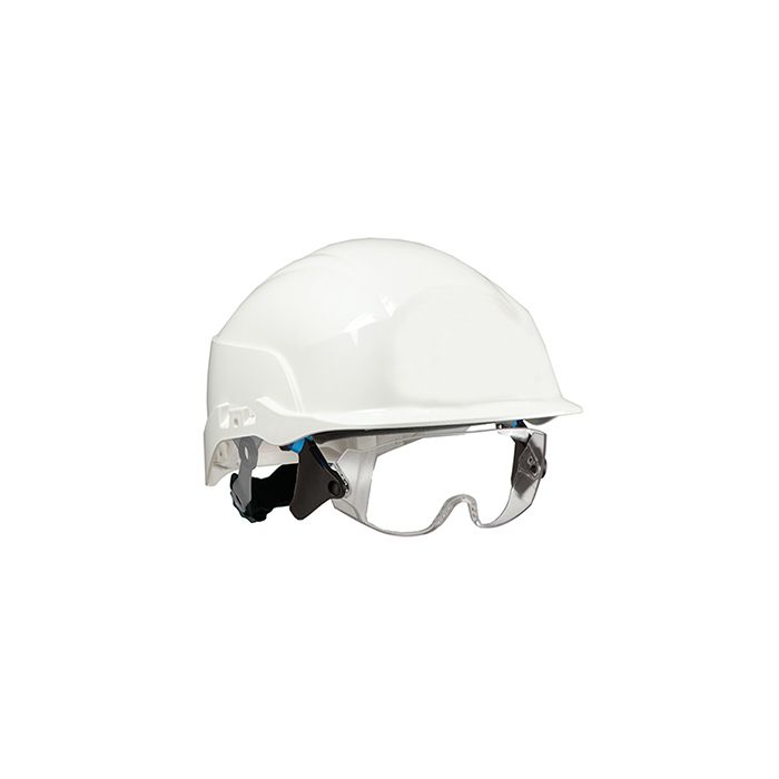 SPECTRUM WHITE HELMET C/W EYE SHIELD (S20WR) - White
