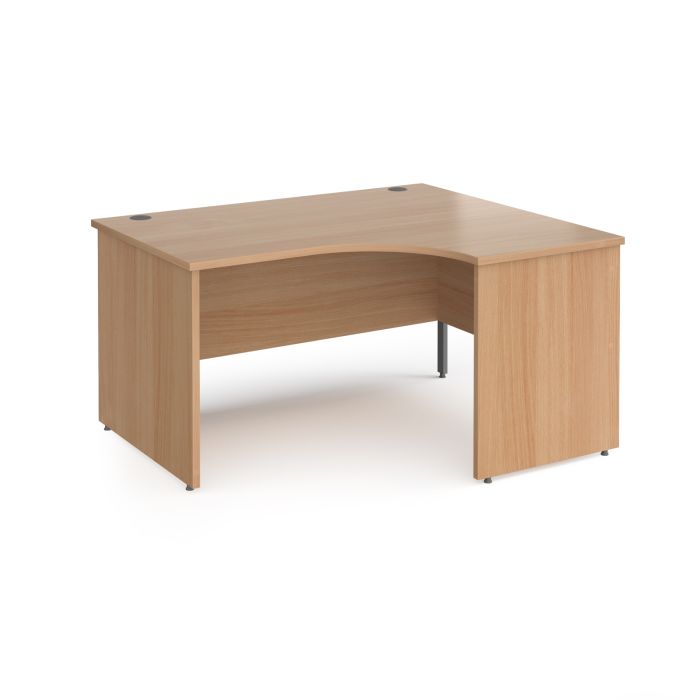 Contract 25 panel leg RH ergonomic desk-Beech Contract 25 panel leg RH ergonomic desk-Beech