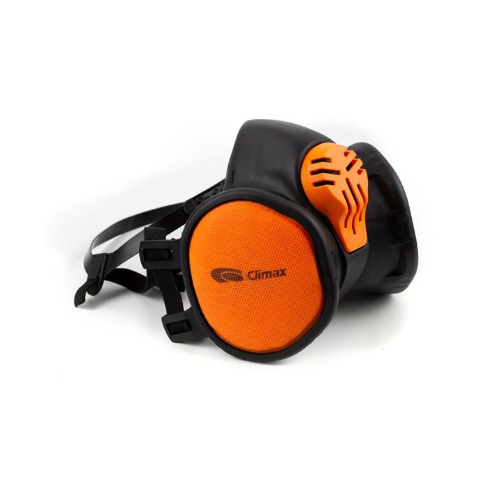 CLIMAX FFA1P3 MAINTENANCE FREE HALF MASK - Black / Orange