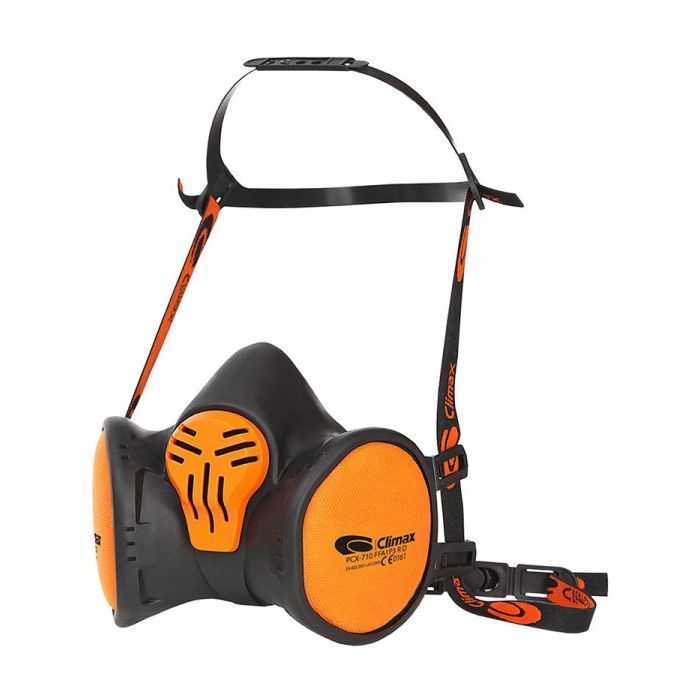 CLIMAX FFABEK1P3 MAINTENANCE FREE HALF MASK - Black / Orange