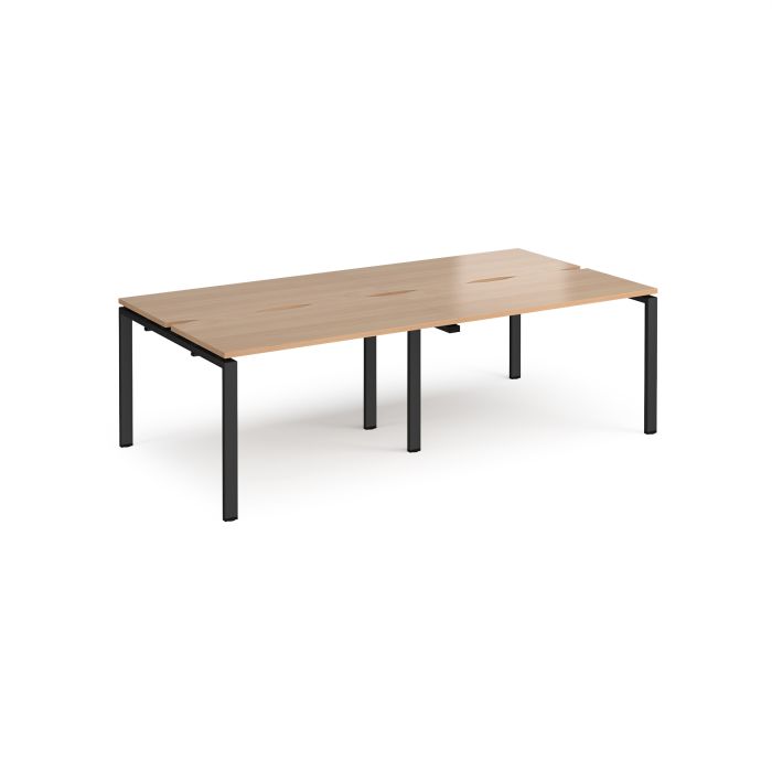 Adapt double back to back desks 1200mm deep-Beech