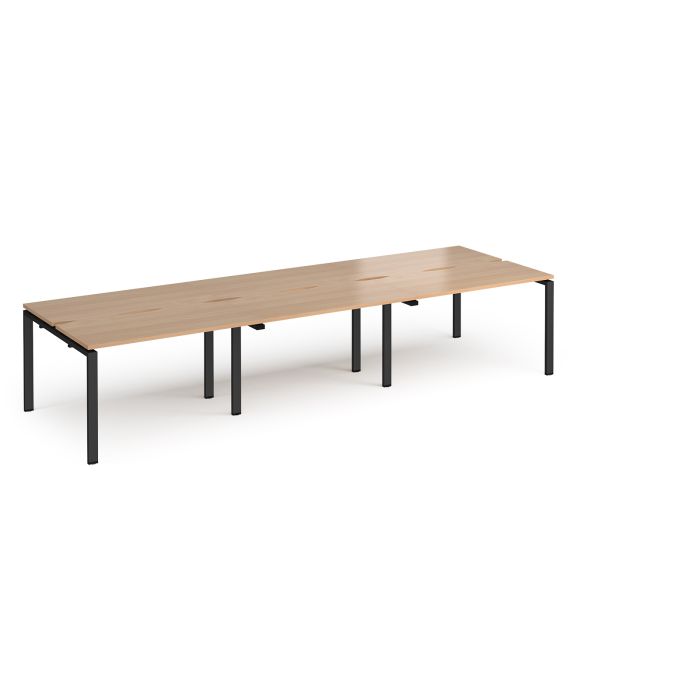 Adapt triple back to back desks 1200mm deep-Beech Adapt triple back to back desks 1200mm deep-Beech