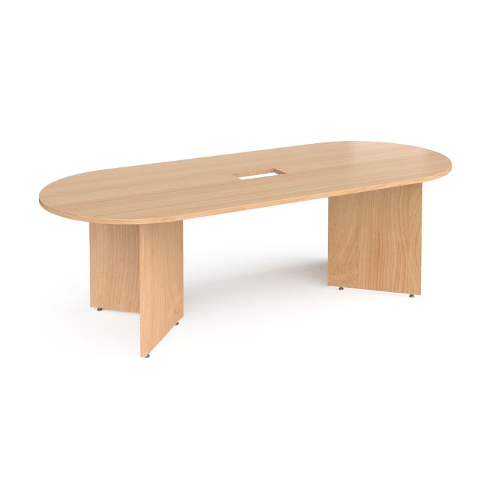 Arrow head radial end power ready boardroom table-Beech Arrow head radial end power ready boardroom table-Beech