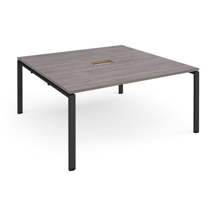 Adapt square power ready boardroom table-Grey Oak Adapt square power ready boardroom table-Grey Oak