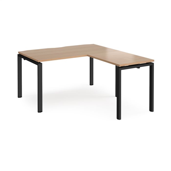 Adapt straight desk with return-Beech