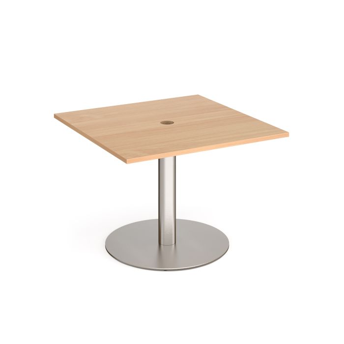 Eternal power ready square meeting table-Beech Eternal power ready square meeting table-Beech