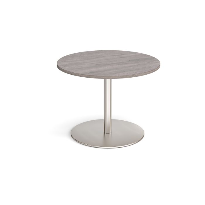 Eternal circular boardroom table-Grey Oak