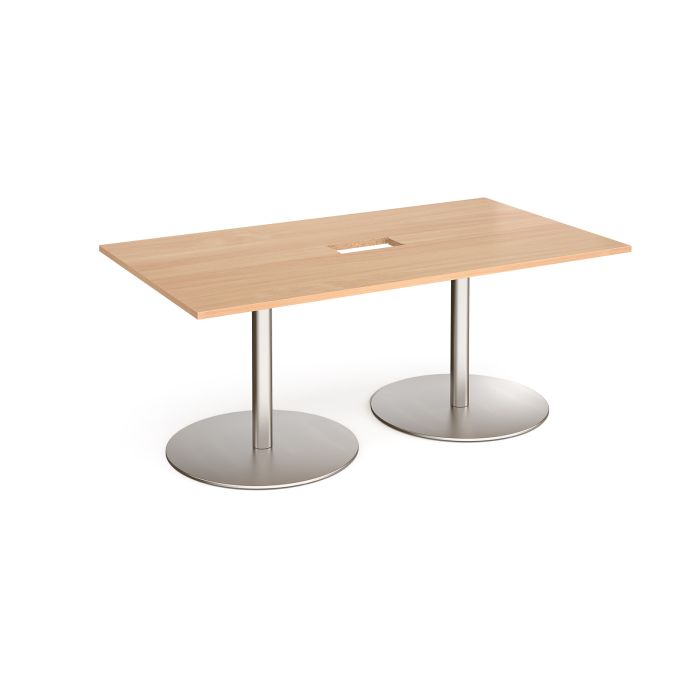 Eternal rectangular power ready boardroom table-Beech Eternal rectangular power ready boardroom table-Beech