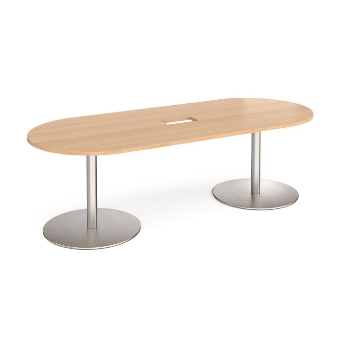 Eternal radial end power ready boardroom table-Beech Eternal radial end power ready boardroom table-Beech