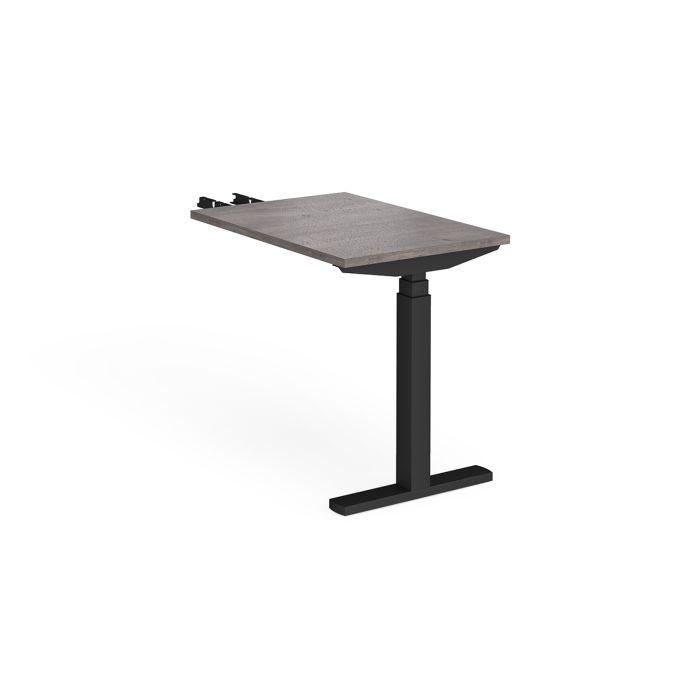 Elev8 Touch sit-stand return desk 800mm deep-Grey Oak
