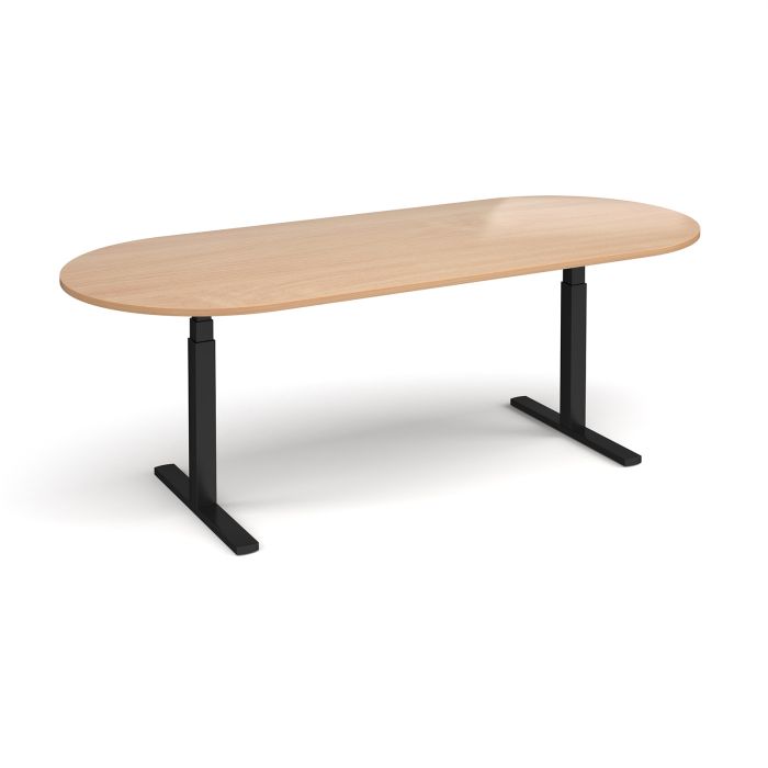 Elev8 Touch radial end boardroom table-Beech Elev8 Touch radial end boardroom table-Beech