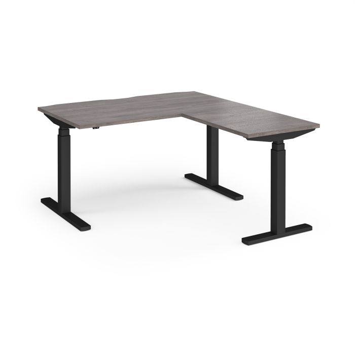 Elev8 Touch desk with return-Grey Oak