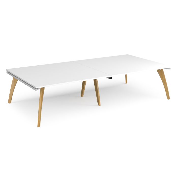 Fuze rectangular boardroom table-White