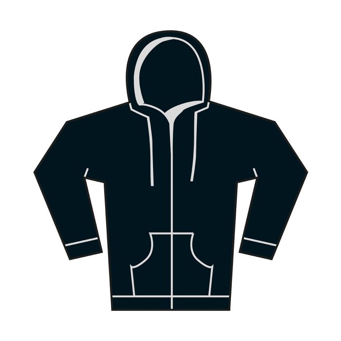 Softstyle™ midweight fleece adult full-zip hooded sweatshirt - Black - S