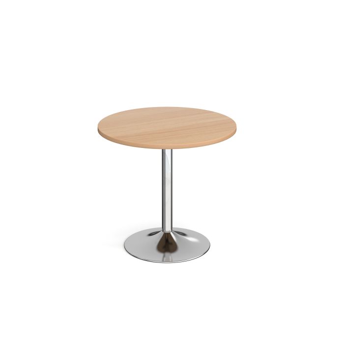 Genoa circular dining table with trumpet base-Beech
