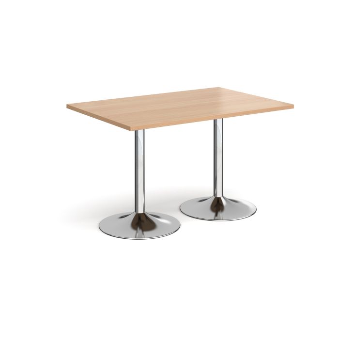 Genoa rectangular dining table with trumpet base-Beech