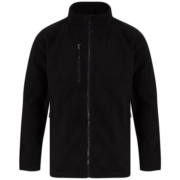 Recycled polyester microfleece jacket - Black - XS